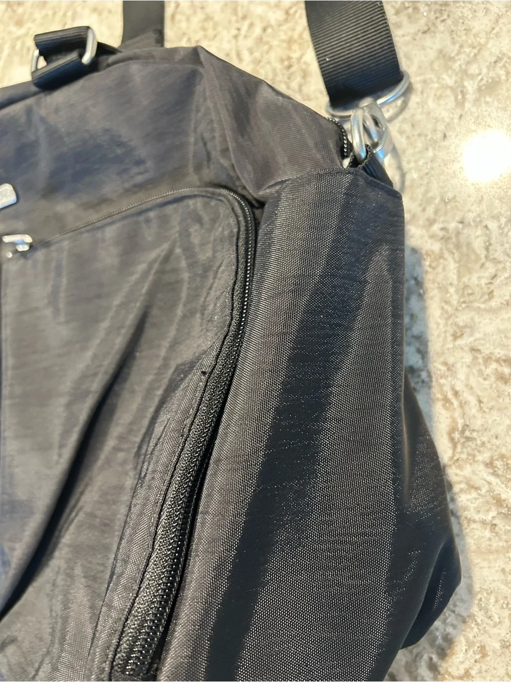 Baggallini Black Double-Zip Front Crossbody